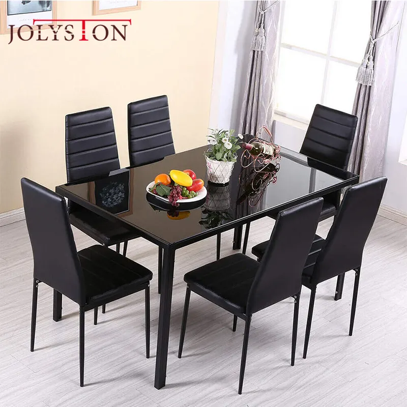 Ensemble de Table à manger et chaise de luxe moderne Texture marbre Restaurant meubles de maison salle à manger ensemble de Table à manger ensemble de Table à manger