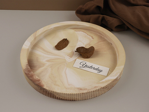Grote Ronde Dienblad Mal Siliconen Epoxy Casting Huisdecoratie Taartgereedschap Met Randen Plaat Voor Hars Serveerschaal - Product Image 5