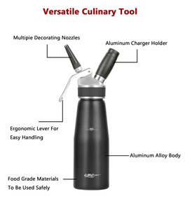 Phong Cách Mới Chức Năng Thân Thiện Với Môi Nhôm Đánh Kem Sạc Dispenser Whipper Cho Kem Maker Món Tráng Miệng Công Cụ - Product Image 2