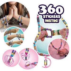 Kit de <span class=keywords><strong>bijoux</strong></span> DIY avec autocollants, bracelet à perles fait main, jouets pour filles - Product Image 4