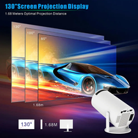 Projecteur Vidéo HY300 Pro 4K Wifi6 Android 11 pour Cinéma Maison, 260 ANSI, Double 720P, Portable avec Lampe LED BT5.0 pour Utilisation en Extérieur