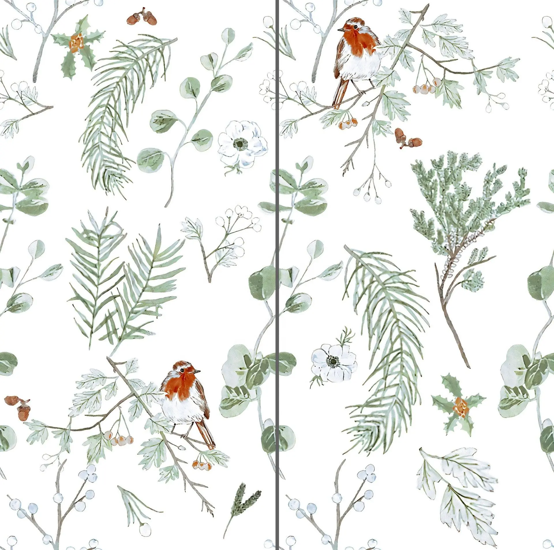 Oiseau de campagne américaine unique et imprimé floral font la beauté de la salle de bain 300*600mm carreaux de céramique émaillés pour mur intérieur