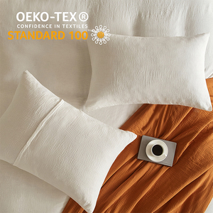 Set all'ingrosso copripiumino in garza di cotone 100% personalizzato 3 pezzi Set biancheria da letto copripiumino in mussola camera da letto doppio - Product Image 3