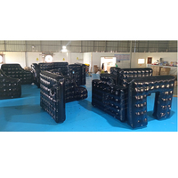 Ensemble de bunkers gonflables hermétiques pour paintball, en PVC durable, pour jeux tactiques de laser tag et parcours d'obstacles airsoft, idéal pour le jeu de team building