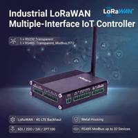 Milesight UC300 Contrôleur IoT industriel LoRaWAN 4G Passerelle RS485 Modbus RTU 6DI 2DO 2AI 2PT100 pour Usine Intelligente et BMS