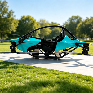 New Lightweight Carbon Fiber Blue Single Seat RC Rotary Wing Aircraft Battery Powered Vertical Takeoff Flying Vehicle 4K <b>Camera</b> - Product Image 4