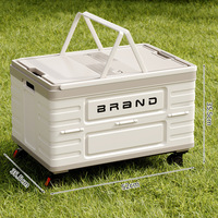 Boîte de rangement pliable et mobile pour usine, avec couvercle à boucle interne, grande capacité, légère, pour camping, salon, chaussures et outils