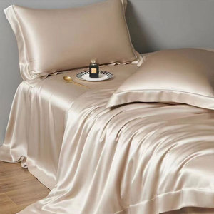 Ensemble <span class=keywords><strong>de</strong></span> literie en soie <span class=keywords><strong>de</strong></span> mûrier respirante et rafraîchissante <span class=keywords><strong>de</strong></span> haute qualité, ensemble <span class=keywords><strong>de</strong></span> draps pour toutes les saisons - Product Image 2
