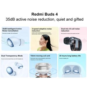 Para <span class=keywords><strong>Xiaomi</strong></span> Redmi <span class=keywords><strong>Buds</strong></span> 4 In-Ear Auriculares inalámbricos LED In-Ear Teléfonos móviles compatibles 12 13 <span class=keywords><strong>Pro</strong></span> Versions Factory Global - Product Image 2