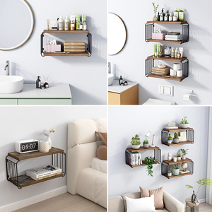 Ensemble de 2 tables de chevet flottantes, étagères murales pour chambre à coucher, salon, salle de bain, cuisine - Product Image 4