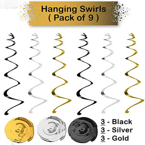 <span class=keywords><strong>2023</strong></span> <span class=keywords><strong>bonne</strong></span> <span class=keywords><strong>année</strong></span> noir or suspendu drapeau ballon ensemble vacances thème fête papier fleur boule spirale pendentif décoration - Product Image 5