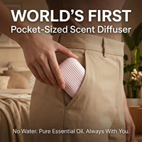 Diffuseur d'arômes électrique sans eau de poche, rechargeable, mini diffuseur d'arômes avec technologie à deux fluides pour la maison et l'extérieur