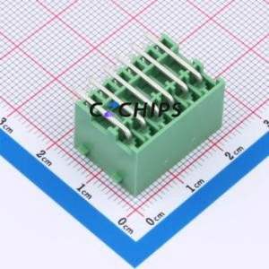 DB2ERHBG-3.5-2*6P-GN Plug-in Terminal Block Bent Lead Through Hole,P=3.5mm Board-to-Board / Socket Closed Snap Fixing 2x6P 3.5mm - Product Image 2