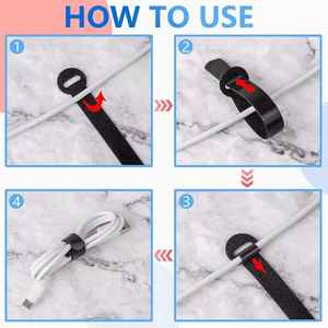 عينات مجانية من المصنع ، روابط كبل ذاتية القفل ، ربطات كبل ذاتية الحلقة ، مناسبة للاستخدام المنزلي والمكتب - Product Image 6