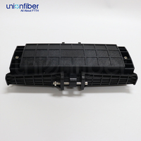 Boîtier de Jonction Fibre Optique Horizontal Extérieur Étanche IP68 24 Cœurs pour Projet FTTH, 24 Ports, Noir Personnalisé, Fermeture Mécanique à Vis pour Réseau