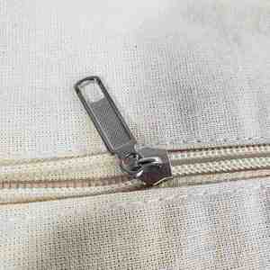 Eco Sports Fitness Outdoor Hiking With Zipper Front Pocket <b>Canvas</b> <b>Backpack</b> Recycled Cotton Drawstring Bag - Product Image 4