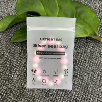 Pochettes refermables en CPE mat anti-oxydation en forme d'os pour bijoux en argent 925, colliers et bagues