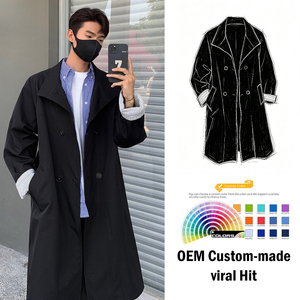 Cappotto <span class=keywords><strong>Trench</strong></span> da <span class=keywords><strong>Uomo</strong></span> TT di Alta Qualità con Cintura, <span class=keywords><strong>Impermeabile</strong></span> e Antivento, Elegante Giacca Invernale a Maniche Lunghe alla Moda - Product Image 1