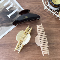 Pince à cheveux FANXING personnalisée avec logo, en acétate vintage, couleur unie, élégante à la française, pour femme, accessoire capillaire universel, vente en gros