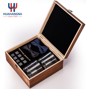 11Oz Đôi Cũ Fashioned Whiskey Kính Thiết Lập Với Tie Và Lạnh Đá Băng Trong Bằng Gỗ Hộp Quà Tặng Cho Nam Giới - Product Image 3