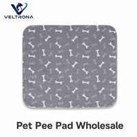 Tapis d'entraînement matelassé absorbant pour animaux de compagnie, motif os, anti-fuite, coins arrondis, plusieurs tailles de 30x30 à 80x90 cm