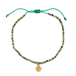 Pulsera de cuentas estilo bohemio hecha a mano Cadena de cuerda ajustable de piedra natural para mujeres y chicas adolescentes regalo de joyería de moda - Product Image 6