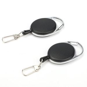 Porte-badge rétractable personnalisé en acier inoxydable avec logo, en plastique ABS, pour activités de plein air, escalade, pêche, porte-clés, badge d'identification - Product Image 1