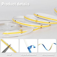 Bande LED COB Ultra Lumineuse Sans Pilote 110V 220V, Super Lumineuse, Sans Alimentation, Blanc Chaud/Neutre/Blanc, Sans Pilote
