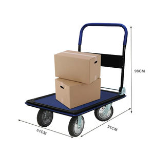 Chariots industriels à plate-forme de chariot robuste et chariot à main portant 350KG - Product Image 3