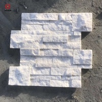 Panneau de revêtement mural en pierre de quartz naturelle véritable, couleur blanc pur, 18*35, pour villa, vente en gros Chine