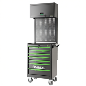 Fasano <b>Tools</b> 7 Drawer Rolling <b>Tool</b> <b>Cabinet</b> With Pegboard <b>Storage</b> For Auto Repair - Product Image 2
