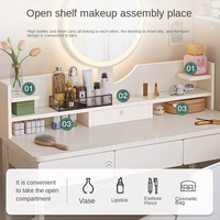 Table de maquillage coiffeuse miroir de maquillage chambre moderne minimaliste 2022 nouveau bureau commode intégré petit appartement
