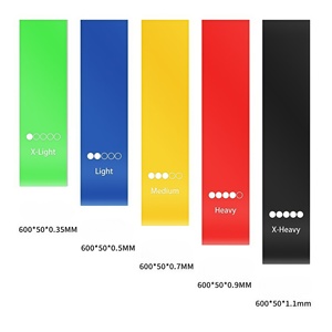 CZFIT Custom Logo TPE <b>Workout</b> Resistance <b>Bands</b> Set for Home Exercise-Durable Elastic Yoga Fitness Loop <b>Bands</b> - Product Image 3