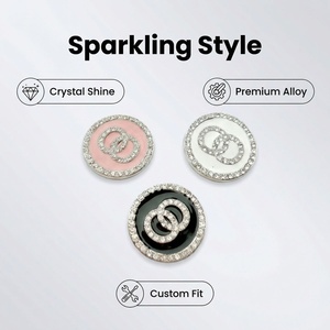 Dijes de resina de lujo personalizados al por mayor, de aleación metálica rosa de diseño, con parte trasera plana, brillantes, para decoración de fundas de teléfono - Product Image 4