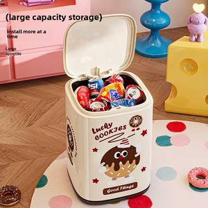 Nuevo estilo moderno de cesto de plástico doble con ruedas y tapa para almacenamiento en el hogar, dormitorio, sala de estar, cesta para papel. - Product Image 3