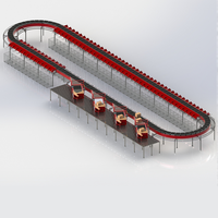 Cross Belt Sorter E Commerce Paket Express Sortiermaschine Hoch geschwindigkeit karton Polybag Förderer