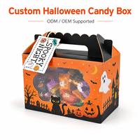 Kreatives Design Tragbare Umweltfreundliche Recycelbare Halloween-Süßigkeitenbox mit Griff Speziell Geformte Karton-Geschenkbox für Partyfavors