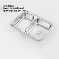 Assiettes compartimentées en acier inoxydable pour repas, dîner, déjeuner, contrôle des portions pour enfants, service de collations, cuisine