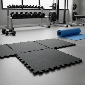 Tapetes para Gimnasio de 24x24 Pulgadas, de Espuma EVA, Tapete de Ejercicio de Goma Entrelazada, 0.56 Pulgadas de Grosor, para Interiores y Exteriores, 25 Piezas, Color Negro - Product Image 2