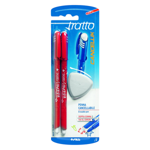 TRACT - Lot de 2 stylos effaçables rouges TRACT CANCELLIK avec gomme - Product Image 1