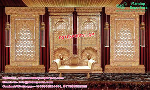 Jhumka-Paneles de fibra de Jhumka para boda musulmana, marcos dorados modernos para escenario de boda, nuevo - Product Image 3