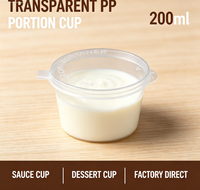 Gobelets jetables personnalisés en PP pour sauces, petits récipients de qualité alimentaire pour huile d'olive, pour importateurs de restauration rapide, achat en gros