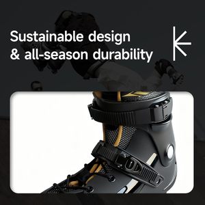<span class=keywords><strong>Pattini</strong></span> in Linea da Uomo per Freeride Urbano - Cuscinetti ABEC-9, Supporto Caviglia in PP ad Alto Impatto, Fibbia per Tutte le Condizioni Meteo - Product Image 5