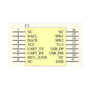 Chip de Voz Serie N9305, Fabricante OEM, Chip IC de Decodificación MP3, Compatible con Tarjetas TF, Unidades USB, Chip de Reproducción de Audio - Product Image 3
