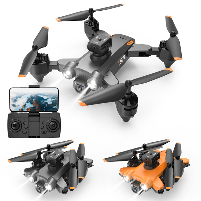 Factory S11 RC Mini New ESC Dual 4K Camera WIFI FPV Obstacle Avoidance Optical Flow Location Foldable Quadcopter Dron Toys