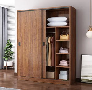 <span class=keywords><strong>Armadio</strong></span> in Legno Personalizzato di Nuovo Design con 2 Ante e 3 Cassetti, Guardaroba Moderno con Ripiani per Camera da Letto - Product Image 1