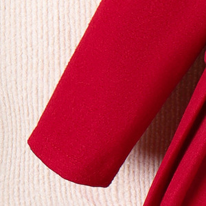 Abbigliamento per Bambine Autunno Inverno Natale Set 3 Pezzi Giacche Rosse+Gonna+Cappello Vestiti per Bambine di 10 Anni - Product Image 6