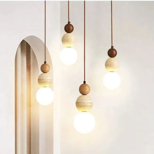 Colgante de candelabro LED moderno, piedra de diseño Bauhaus Medieval para dormitorio, mesita de noche, restaurante, Bar, iluminación, piedra caliza media - Product Image 1