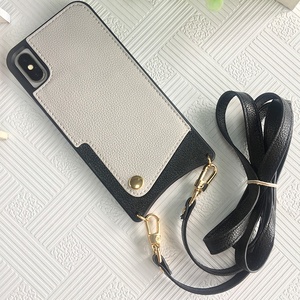 Wallet Lanyard Cross Body Crossbody Leather Phone <strong>Case</strong> <strong>With</strong> <strong>Strap</strong> for <strong>iPhone</strong> - Product Image 4