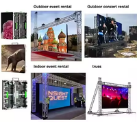 P2.6 P2.91 P3.91 Tam Renkli HD Ticari Dış Mekan İç Mekan 500*500mm Sahne LED Ekran Video Duvarı Taşınabilir Kiralık LED Panel Ekran
